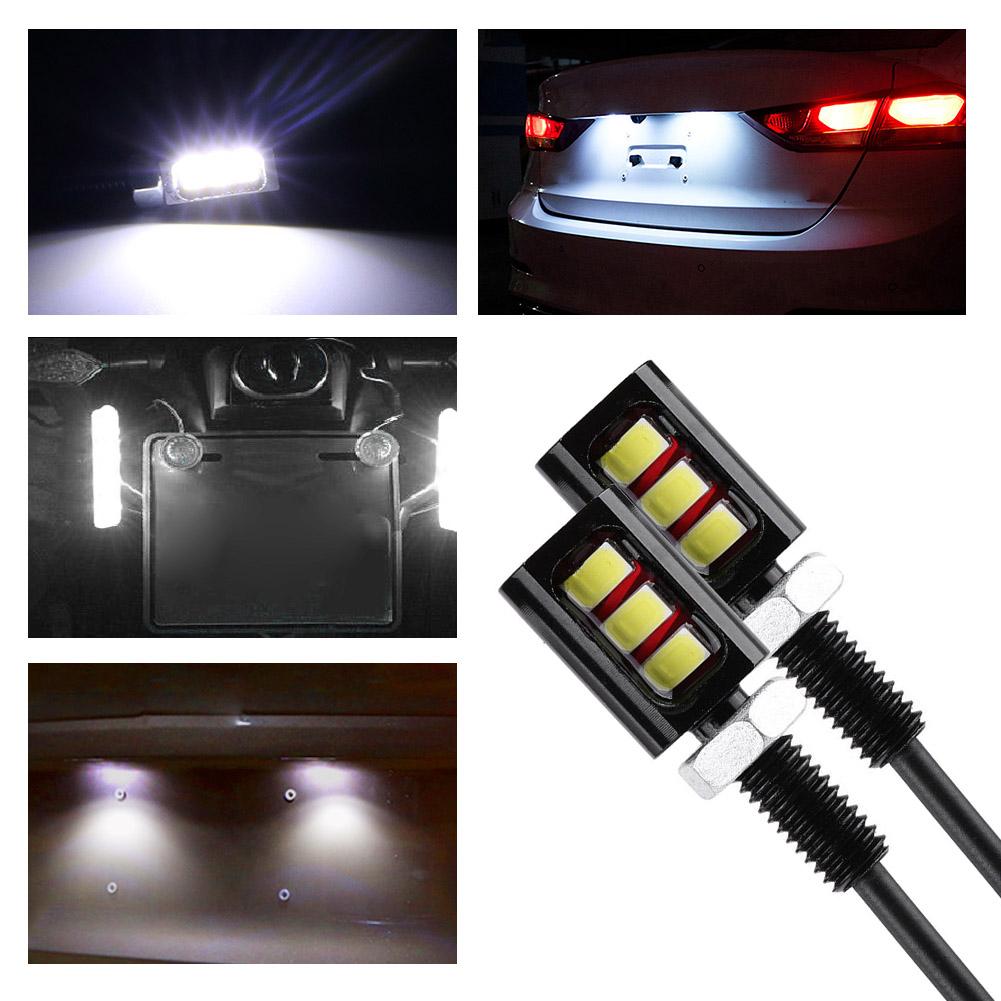 2/4/6pcs 5630 SMD LED Car Motorcycle License Plate Lights Lamp Universal LED License Number Plate Light Accessories 12V