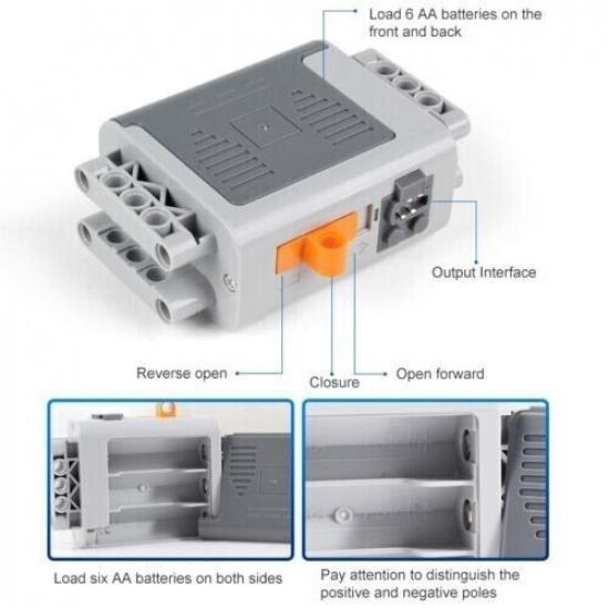 5pcs Power Functions Battery Box XL M Motor IR Receiver Controlled Set for LEGO