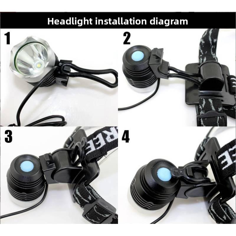 Bicycle Mountain Bike Usb Headlight Front Light Power Bank For Night Riding