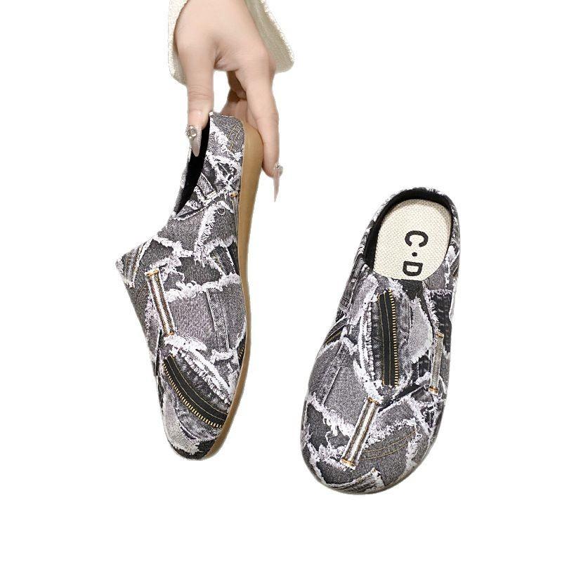 Original Single Bag Head Hollow Hole Shoes Casual Color Matching Flat Heel Sandals Comfortable Daily Shoes Fashion