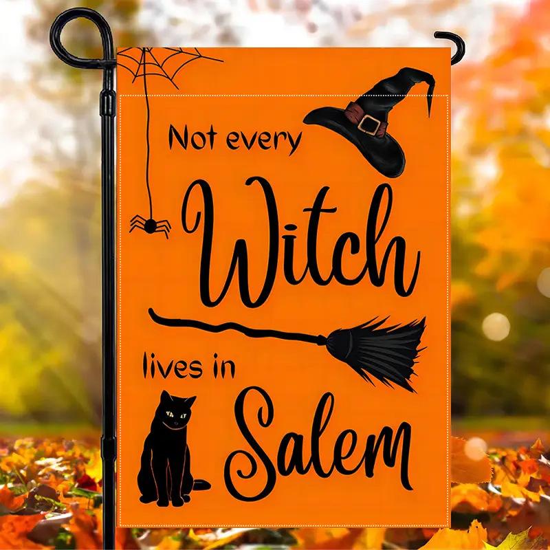

1pc Orenge Halloween Garden Flag Cute Cat Digital Print Suitable for Halloween Yard Outside Decoration No Flag Pole 12X18 Inch 30x45