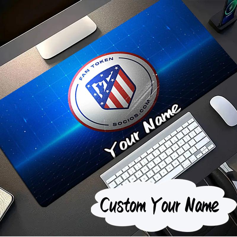 Custom Name Mouse pad Atletico Madrid Crest Mouse pad, Gaming Mouse Pad, keyboard pad, Desk Decor for computer notebook Fan Birthday Gift