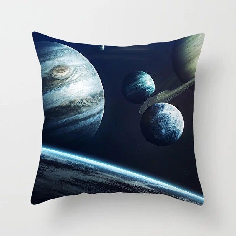 Starry Sky Landscape Planet Series Printed Pillowcase Sofa Seat Cushion Cover Future Sense Home Decoration Embrace