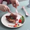 3-piece Portable Cutlery Set with Detachable Wheat Straw, Suitable for Travel, Picnics, Camping.