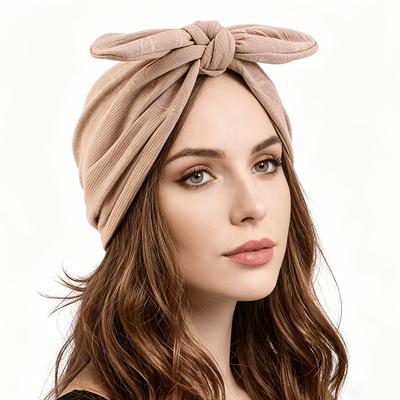 1Pc Bowknot Headscarf Hat Ethnic Style Head Wrap