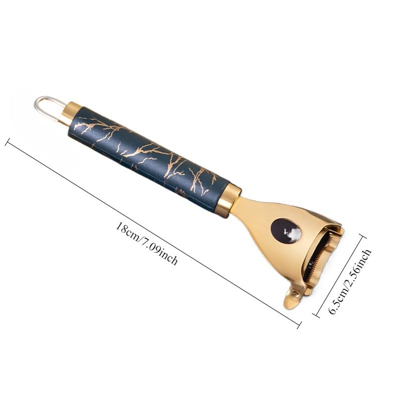 

Двухцелевой креативный новый утолщенный из нержавеющей стали нож для очистки кукурузы бытовой крючок золотой кухонный маленький инструмент нож для очистки кукурузы жёлтый