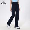 Aloneadv High Waist Belly Contracting Yoga Pants Women's Quick-Drying Running Thin Nude Feel Fitness Sports Loose Straight-Leg Pants