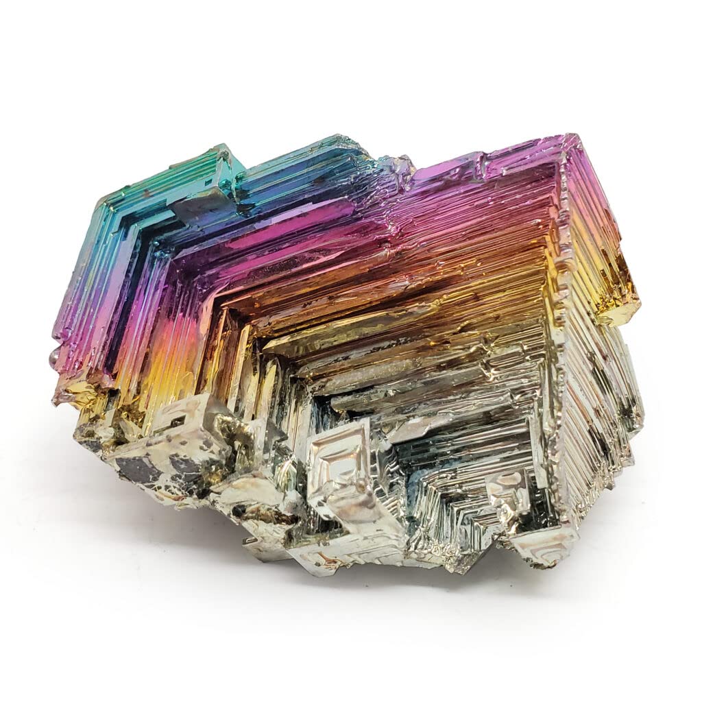 SCIENCE Mineral Specimen Bi blue lead Bismuth Made in L "Bismuth (artificial crystal) Germany" Size (45mm-/approx. 61-75g)