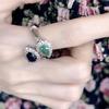 Elegant Two-Tone Water Drop Stone Ring for Women — French Romantic Index Finger Accessory