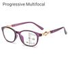 3 In 1 Progressive Multifocal Reading Glasses for Women Anti-blue Eyeglasses Easy To Look Far and Near +1.0 To +4.0