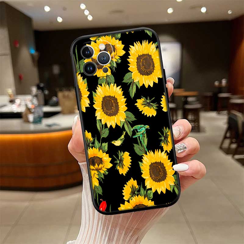 UP47 Sunflower Flower Phone Case for Samsung Galaxy S20 S21 S22 Ultra FE + Plus A21S A22 A24 A25 A26 A30 A30S A31