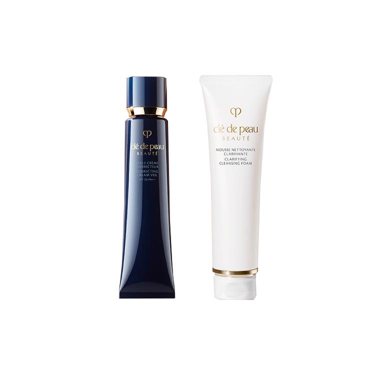 

Clé De Peau Beauté Correcting Cream Veil And Cleansing Foam 37ml Primer+ Clarifying Cleansing Foam 125ml