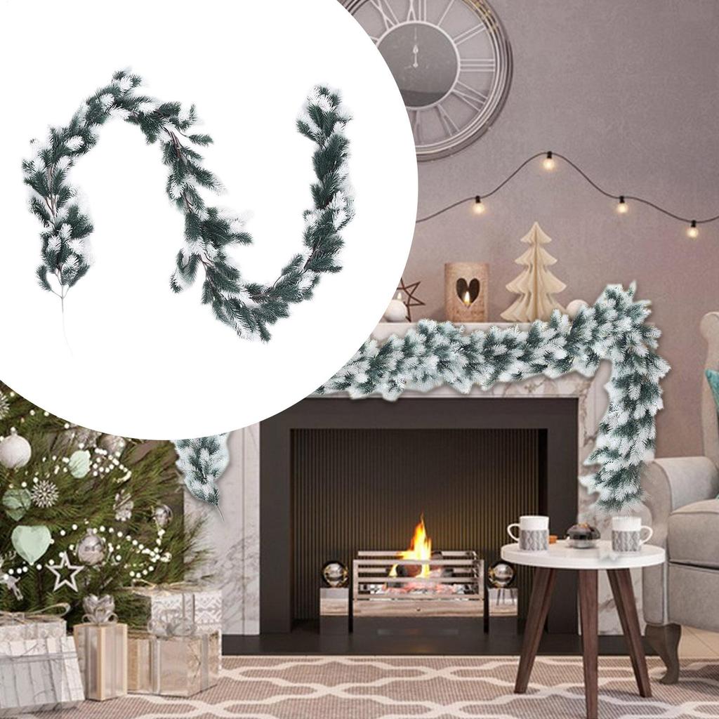 Christmas Garland Realistic Christmas Greenery Decoration Fireplace Artificial Pine Garland For Door Cabinet Kitchen Window