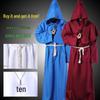 Shenweida Halloween Mittelalter Mönchskutte Kostüm - Zauberer und Priester COSPlay Schal