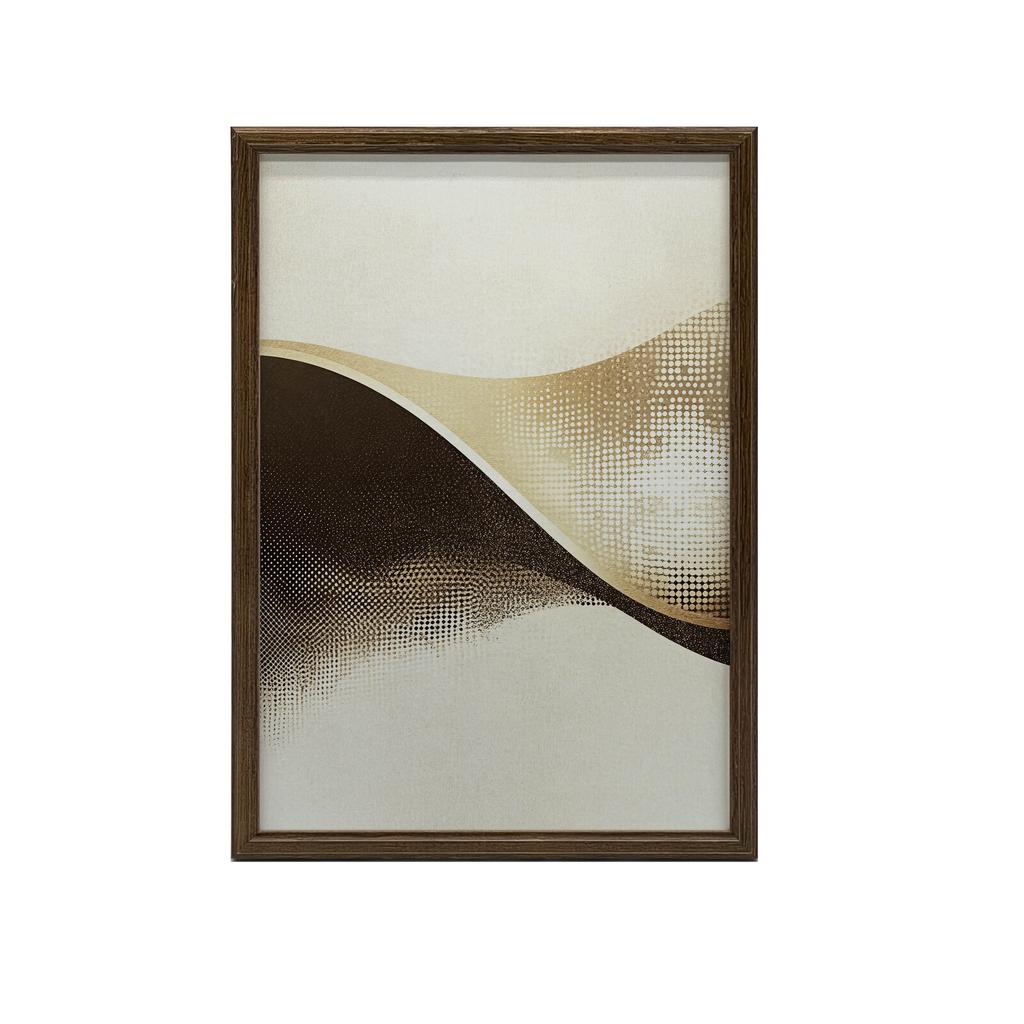 Wave of Dots - Abstract Poster Wave of Dots - Abstract Poster, 70X100 Cm, Black Aluminum Frame, 230 Gsm Matte Paper