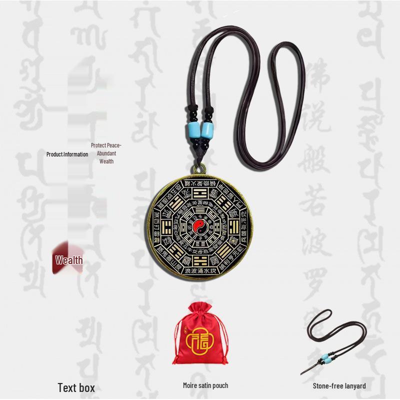 Runder Glücksbringer Buddha Bild Anhänger für Männer und Frauen, 4cm Reisesouvenir