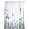 Watercolor Flowers Butterfly Dragonfly Tulle Curtain Voile Transparent for Bedroom Living Room Kitchen Sheer Window Curtains