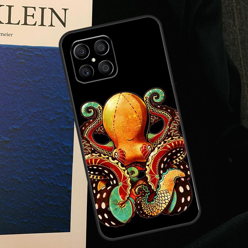 Octopus Case For Honor 50 70 90 Lite X9b X9a X8b X8a X8 X9 X9c Honor 200 Pro Magic 7 5 6 Lite Cover