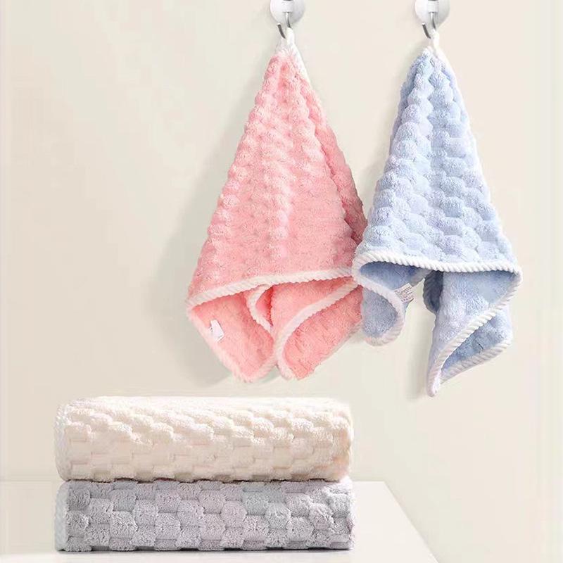 Golden Turtle Coral Fleece Extra Large Absorbent Bath Towel - Soft Grid Velvet Flannel