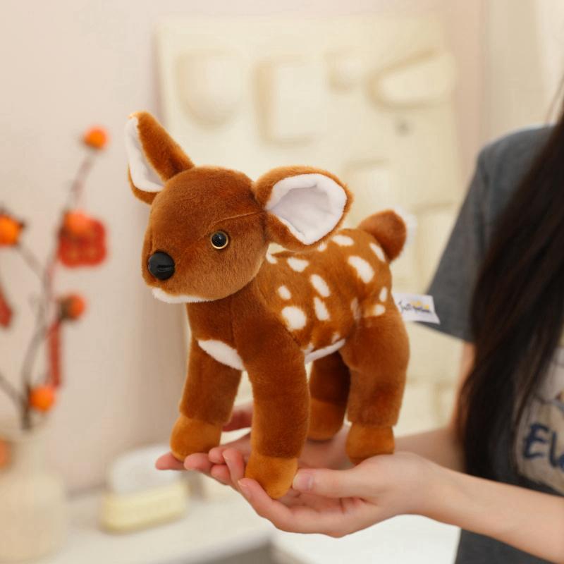 20cm Cute Little Zoo Animal Stuffed Toy Goat Donkey Lion Deer Plush Toys Girl Boy Xmas Birthday Present Kawaii Plushies