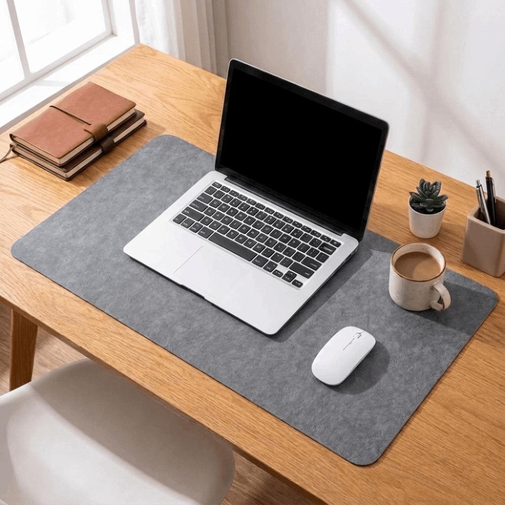 Cowhide Texture Computer Mat Double-Sided Mouse Pad Office Stationery Writing Mat  Study