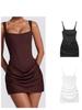 Damklänning i fransk stil, fyrkantig halsringning, ärmlös, bodycon, midjesmal, midi - Höst/Vinter Nyheter