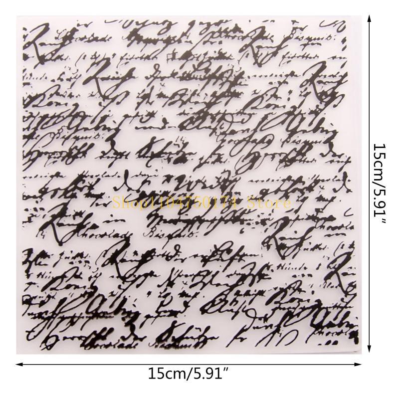 Embossing Folder Handwritten Words Background Embossing Template for DIY Greeting Card Scrapbooking Embellishments Top Sale