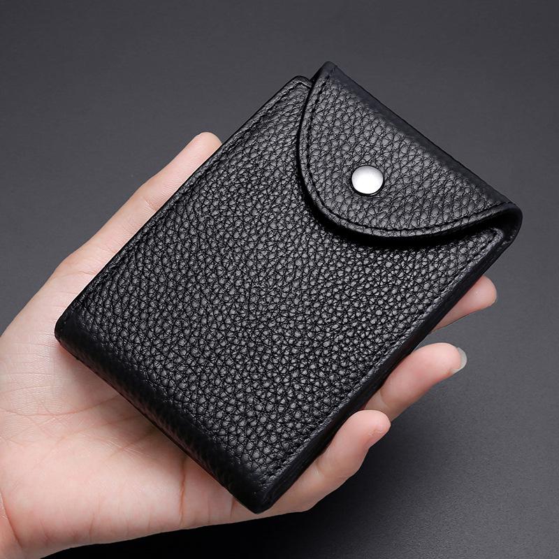 Genuine Leather Bi-Fold Wallet & Multifunctional Driver's License Holder with ID Slots & Card Sleeves