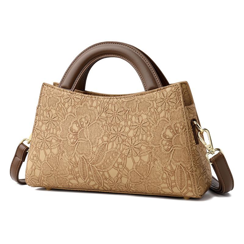 Ethnic Style Small Square Bag 2025 New Fashion Shoulder Bag High Sense Women's Messenger Bag Versatile Middle-aged Handbag