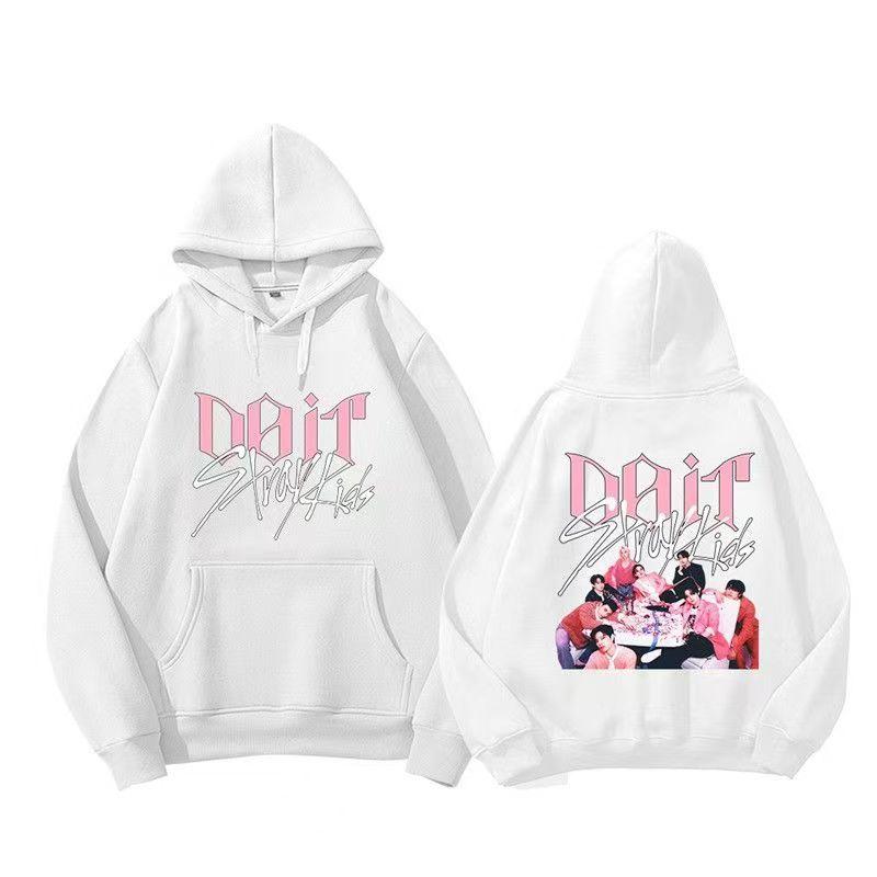 Bluzy Straykids Moda Płaszcz SK Gwiazda Kpop SKZ DOIT ubrania