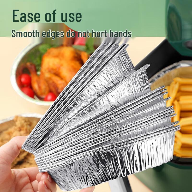 Chahua 16cm Disposable Aluminum Foil Plates for Air Fryers and Baking