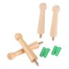 2Pcs Wooden Hook Home Decor Wall Mounted Peg Hanger Coat Shaker Hat Decorative Rack Door Wall Bathroom Kitchen Hanging w/ Screws