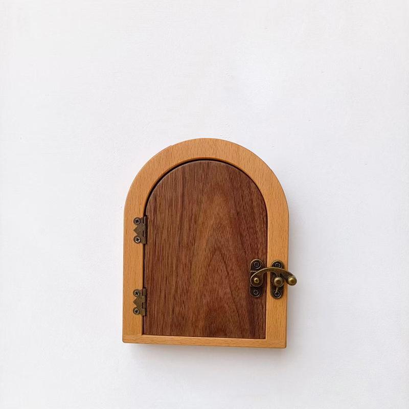 1Pc Switch Panel Indoor Wall Stickers Cute Decorative Frame Creative Solid Wooden Anti-electric Protection Cover