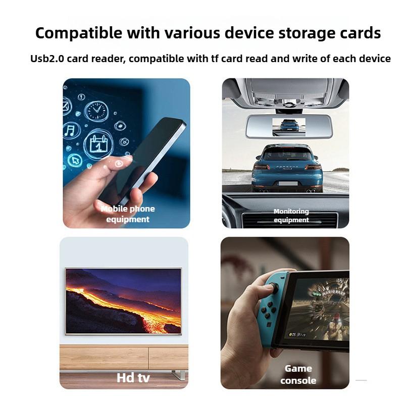 Mini Card Reader USB 2.0 for SD TF Memory Card Adapter High Speed USB Adapter for PC Laptop Accessories Car Music Play