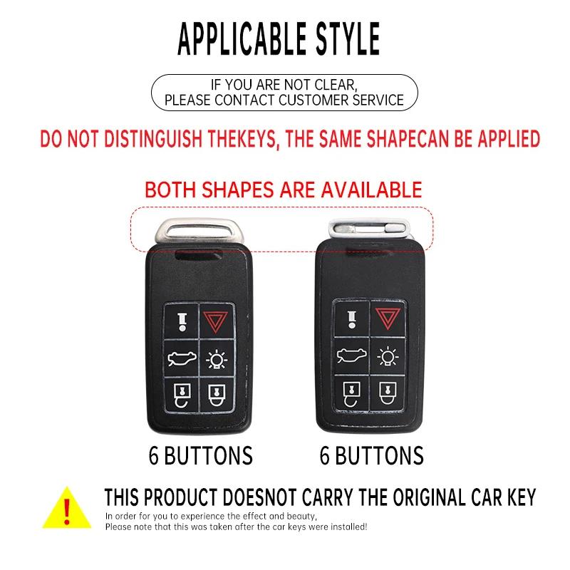 Interior Mouldings 5/6 Buttons Zinc Alloy Car Key Case Cover Protect Shell Fob Fob For Volvo XC60 V60 S60 S80 XC70 V40 Car Key D