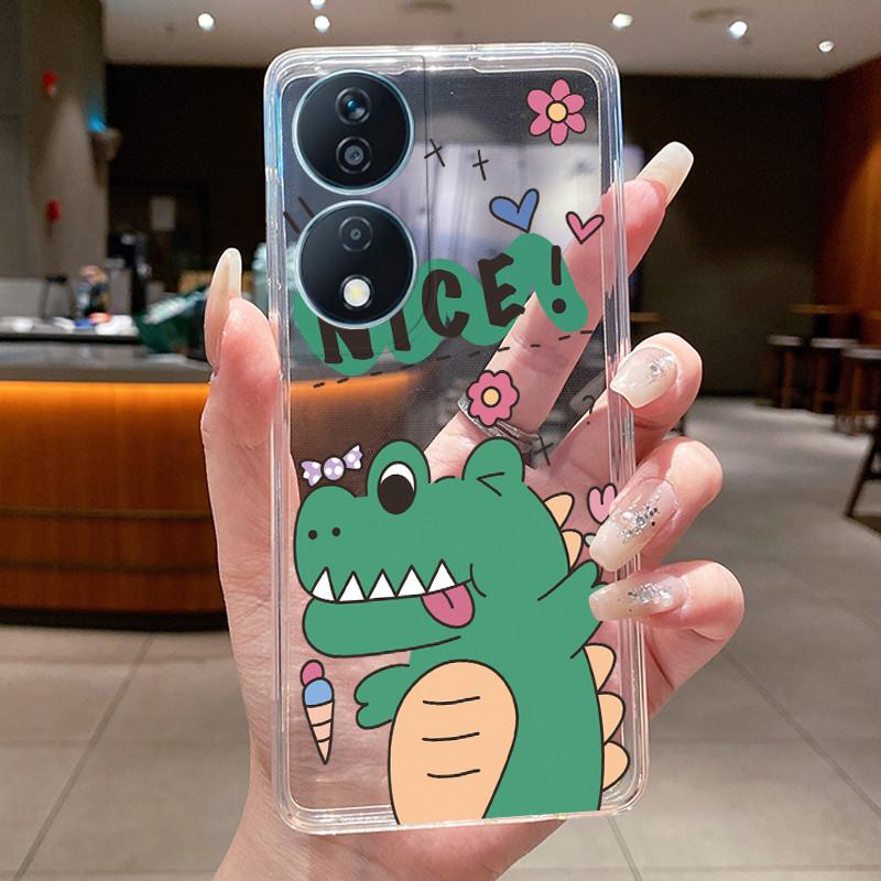 

Phone Case For Honor X7B 4G 5G/Play 50 Plus/90 Smart 5G Coque Butterfly Protective Casing Transparent Soft Silicone TPU Cover Honor X7b