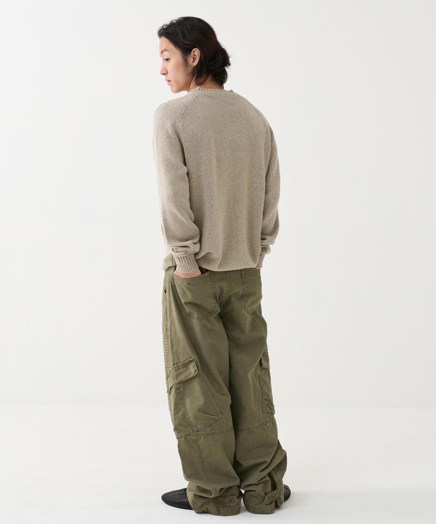 KNOUUN Washed Biker Cargo Pants (Olive)