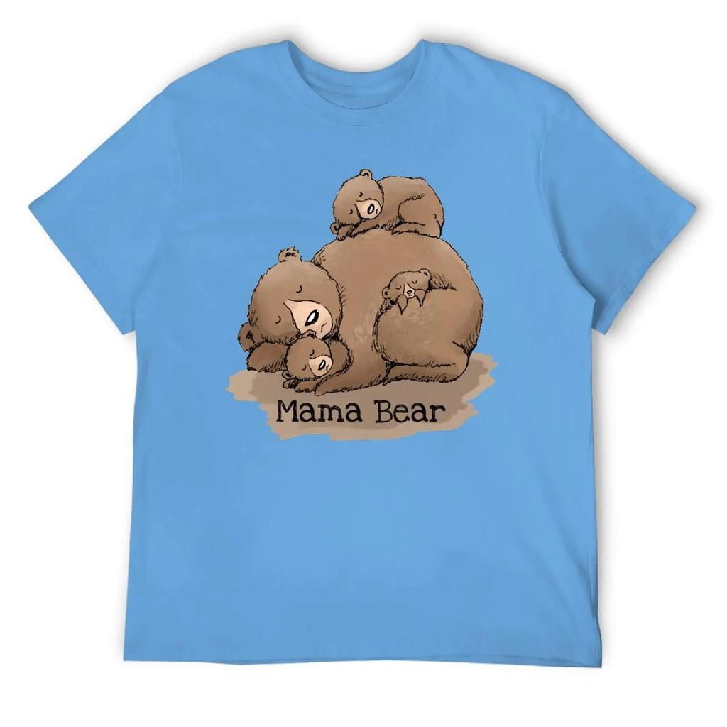 Harajuku Fête des Mères Ours Maman T-shirt Unisexe pour Femmes T-shirts Mouvement Vintage Cool Loisir Taille Eur
