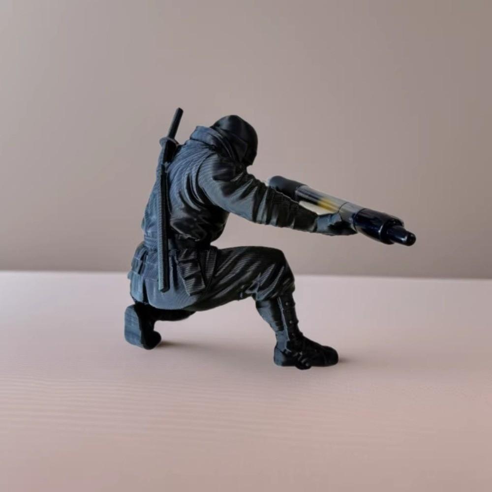 Exquisite Funny Ninja Ornaments Creative Decorations Pen Holder Multi-functional 3D Printing Warrior Ornaments Office