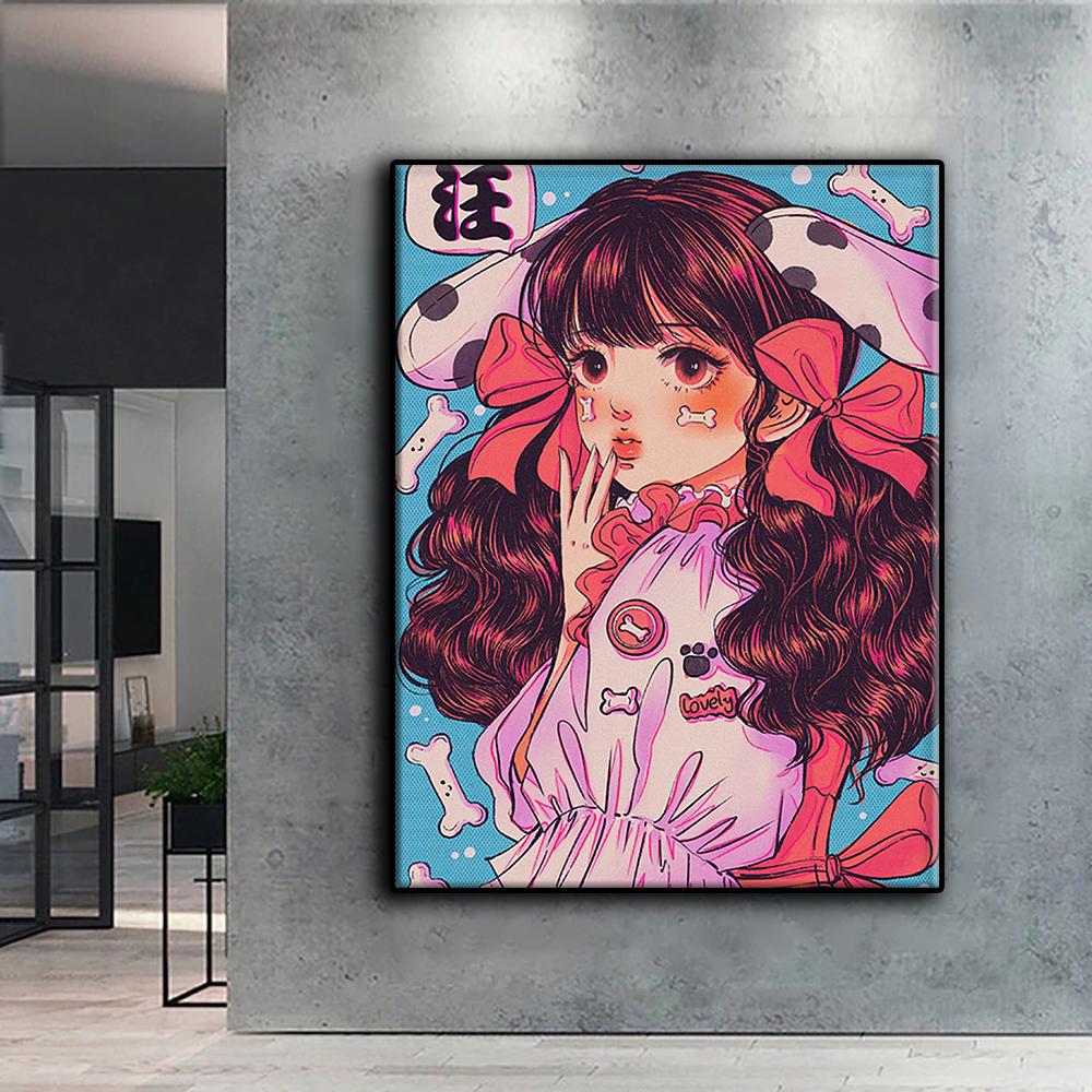 Diamond Embroidery Cute Pink Girl 5D DIY Diamond Painting Cross Stitch Rhinestone