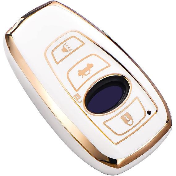 for Subaru Key Fob Cover with Keychain, for Forester Outback BRZ Legacy CrossTrek Premium Soft TPU 360 Degree Protection Key Case Remote Key Holder