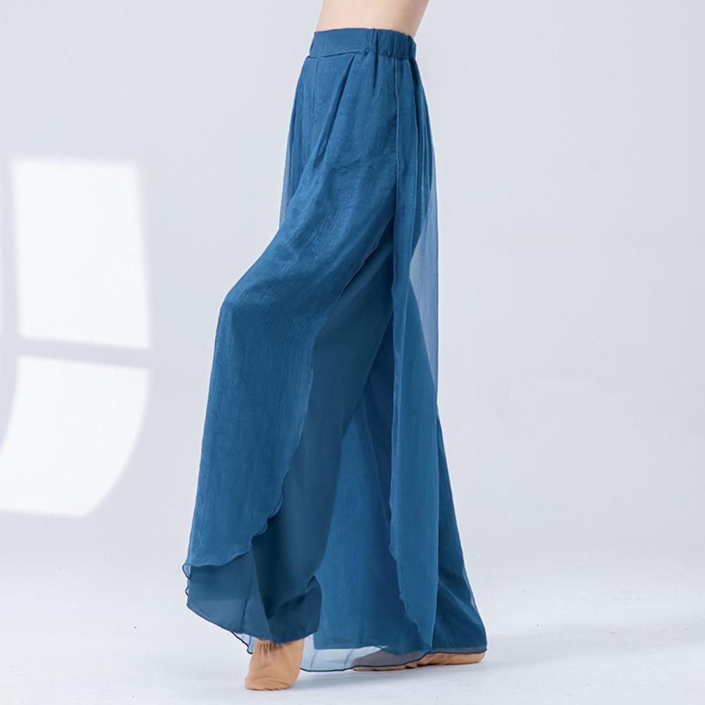 Flowing Chiffon Classical Dance Pant 2 Layer Performance Costumes  Dance Performance Wear
