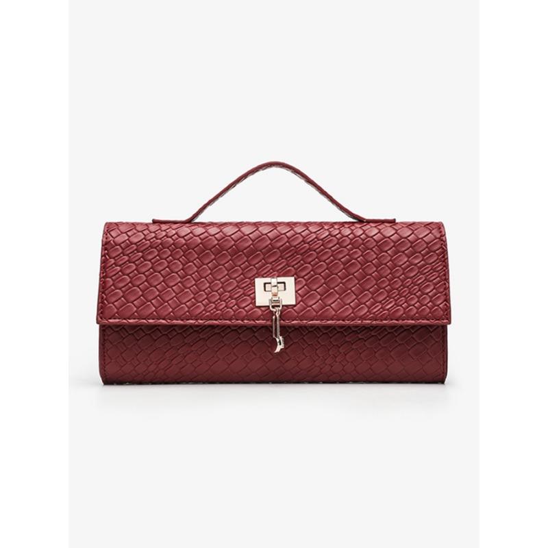 Fashionable Casual Bag Simple Soft Leather Woven Exquisite Bag Ladies' Clutch Bag
