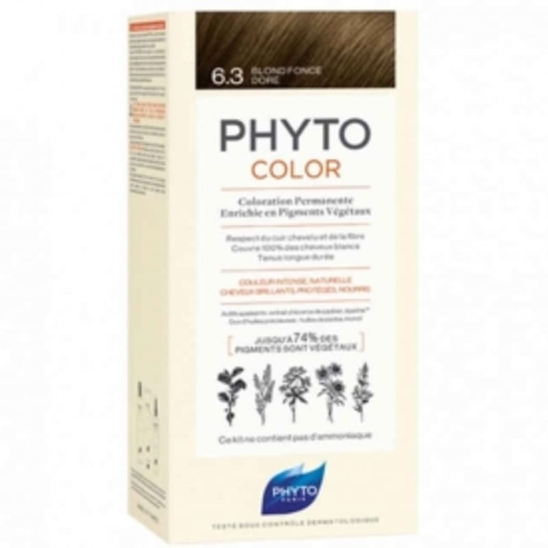 

Phyto Color Стойкая (Растительный краситель) Краска для волос - 6.3 ТЕМНО-ЗОЛОТИСТЫЙ БЛОНД