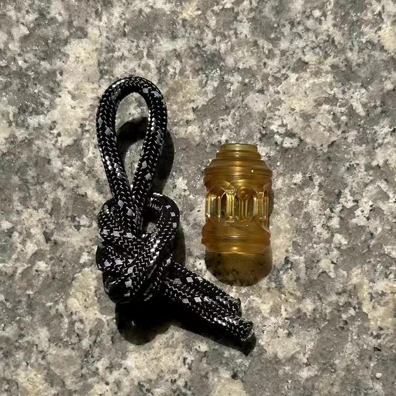 PEI Titanium Alloy Lantern Knife Beads Lanyard Pendants DIY Umbrella Rope Pendant EDC Woven Paracord Lanyard Knife Accessories