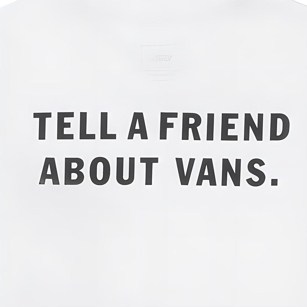 Vans T Shirts Unisex White Crew Neck Moderate Straight Fit VN0A54NWWHT