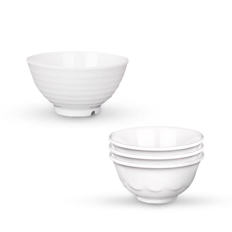White Melamine Round Soup Bowl