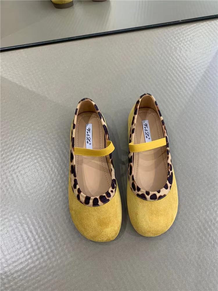 

2024 г., неглубокая горловина, круглая головка, плоское дно, повседневная ветроустойчивая одежда, легкие и простые, ленивые, женские туфли с одной педалью 35 жёлтый