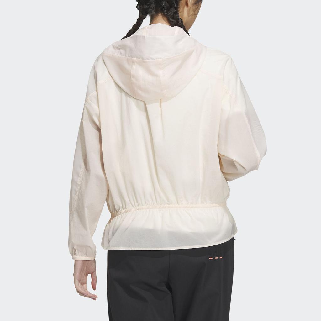 Adidas Lightweight Sports Casual Hooded Jacket Women Jacket Blessing-Orange HY2826