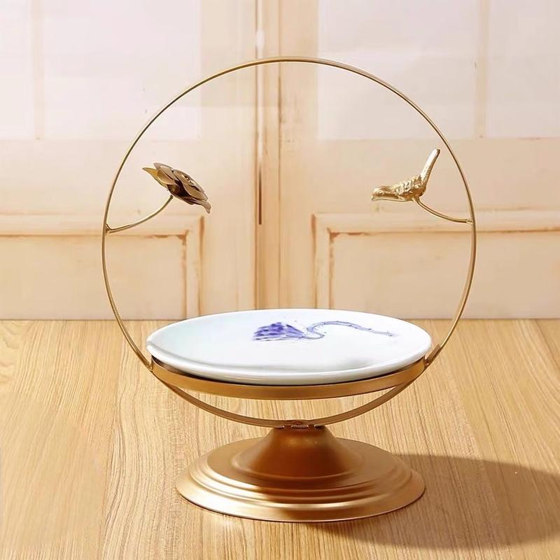 Золотая Клетка для Птиц Железное Искусство Подставка для Десертов